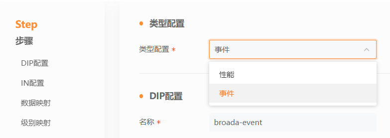 选择DIP实例类型图