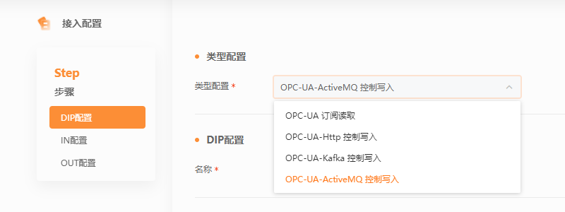 选择DIP实例类型图