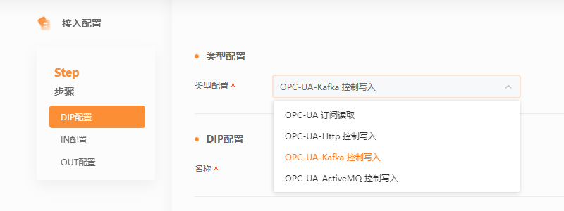 选择DIP实例类型图